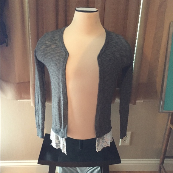 AB Studio Sweaters - Juniors Gray Cardigan